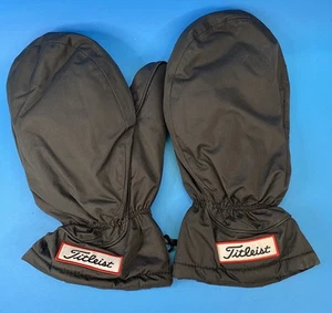 Mitones para carro de golf de invierno Titleist negros con forro polar rojo talla única - Imagen 1 de 3