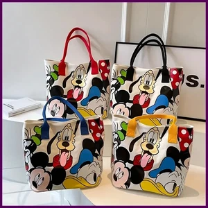 Borsa a mano Disney grande capacità Topolino cartone animato tela - moda donna - Foto 1 di 24