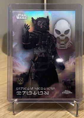 2025 TOPPS CHROME STAR WARS REFRACTOR AUREBESH 92/99 PIRATE CAPTAIN BRUTUS - Image 1 of 2