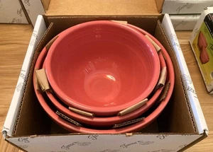Fiesta FLAMINGO 1st Qual 3-BOWL BAKING SET New in Box Unused Mint Cond 967 335 - Picture 1 of 4