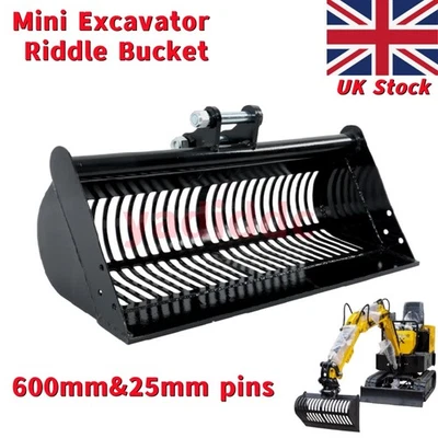 Mini Excavator Screening Bucket 600mm Mini Excavator Attachment Soil Sieving - Image 1 of 4