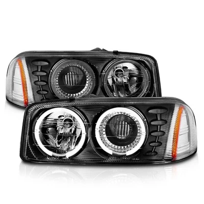 Anzo 111192 Black Clear Lens Projector Headlight w/ Halogen for 99-06 GMC Sierra Foto 1 de 4