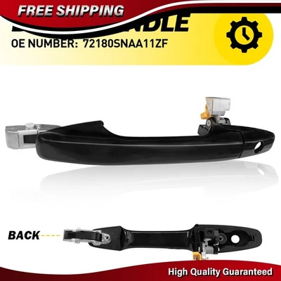 Conjunto de manija de puerta exterior del conductor delantero izquierdo para Honda Civic 2006-2011 negro Foto 1 de 4