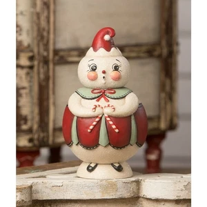 Bethany Lowe Double Cane Candice Jolly Jar Snowman Christmas Johanna Parker - Picture 1 of 3