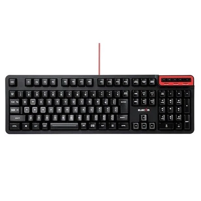 ELECOM Gaming USB-A DUX PC keyboard 108 key TK-DUX30BK Black 2018 Model NEW JP - Image 1 of 4