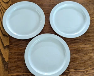 Set of 3 Dansk Bistro Bisserup All White Salad/Lunch Plates 8 1/2" Mint - Picture 1 of 9