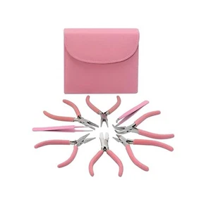 The Beadsmith Fashion Color Pliers – Set of 8 Coordinated Tools Bubblegum - Picture 1 of 3