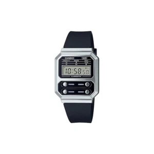 Orologio CASIO mod. A100WEL-1ADF Digitale VINTAGE monocromatico in pelle unisex - Foto 1 di 1