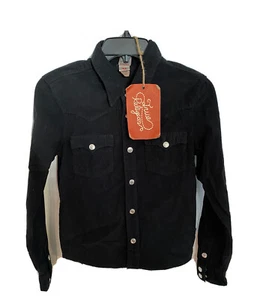 True Religion Old Mick Button Up Black Denim Shirt Jacket XL Size NWT - Picture 1 of 11