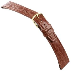 18mm Timex Mens Honey Stitched E-Z On Off Genuine Leather Watch Band TX 00718 HN - Picture 1 of 9