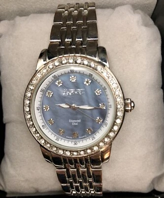 🔥 August Steiner AS804555 Women’s Diamond Swiss Quartz Watch. Needs Battery. - Image 1 of 4