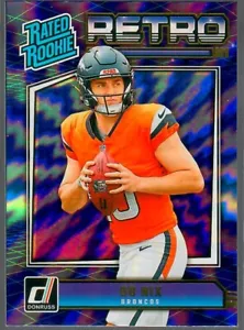 Donruss Fútbol Retro 2024 Inserto Clasificado Novato Bo Nix #19 Broncos - Imagen 1 de 1