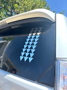 Hawaiian Design 12" Chrome Tribal Triangle Arrows Vinyl Car Window Decal Sticker - Picture 1 of 4