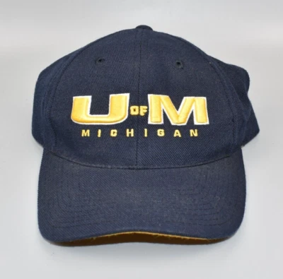 University of Michigan Wolverines NCAA Vintage Fitted Cap Hat - Size: 7 1/4 - Image 1 of 4
