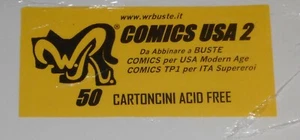 50 CARTONCINI WR 100% ACID FREE "COMICS USA 2" 17,3x26,5 cm. - Picture 1 of 1