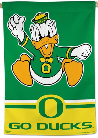 Oregon Ducks FIGHTIN' DONALD DUCK Official NCAA-Disney Team 28x40 WALL BANNER Cover