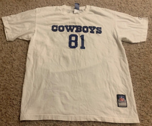 Reebok Dallas Cowboys Terrell Owens Short Sleeve Shirt White Mens Size M NFL