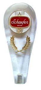 ORIGINAL VINTAGE SCHAEFER BEER ACRYLIC LUCITE BEER BAR TAP HANDLE MAN CAVE ITEM - Picture 1 of 3