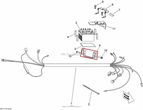 NEW OEM CAN-AM DS 90 BATTERY BRACKET MOUNT STAY  LOWER - Image 1 of 1