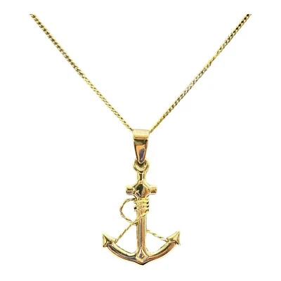 9ct 9K Yellow Gold Anchor Pendant 1.25 Grams. Brand New - Image 1 of 4