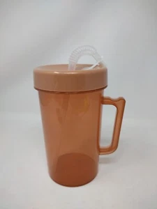 Jumbo Tumbler Drinkware Peach Cup With Straw - Picture 1 of 5