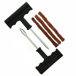 Kit de perforation d'urgence sans tube réparation de pneus de voiture outil pneu plat bandes de caoutchouc - Photo 1/3