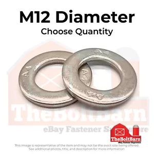 Arandelas planas de acero inoxidable M12 A4-70 (elige la cantidad) - Imagen 1 de 7