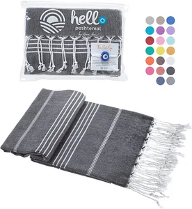 Turkish Beach Bath Towel 100% Cotton 39*71" Oversized Quick Dry Soft Lightweight - Picture 1 of 6