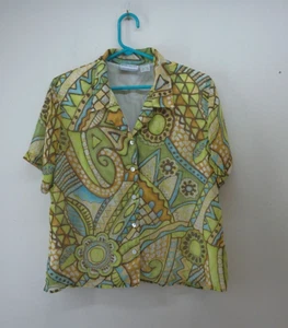 Alfred Dunner Damen Bluse Petite Größe 16P Knopfleiste Kurzarm - Bild 1 von 10