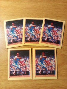 STEVE CARLTON 1984 FLEER STAR STICKERS INSERT BASEBALL CARDS LOT X5-#101-PHILLIE
