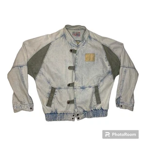 Vintage Troop Crown 90’s Washed Denim Jeansjacke Full Zip bestickt Gr. XL - Bild 1 von 18
