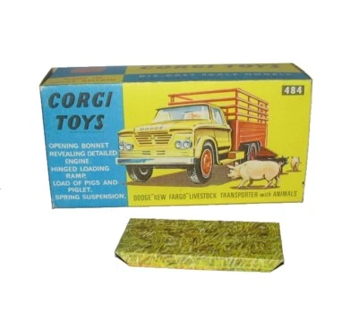 Corgi toys boîte box repro 484 dodge kew fargo livestock transporter