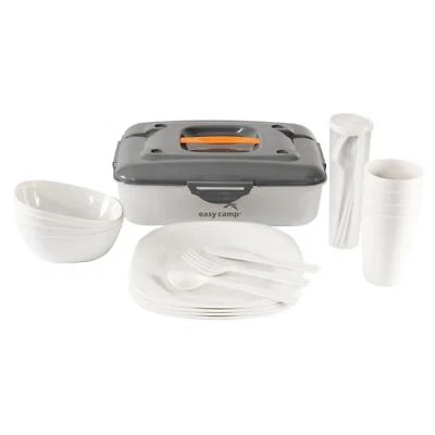 EASY CAMP CERF PICNIC BOX M 24 PIECE CAMPING DISH SET & STORAGE BOX BEACH BBQ - Image 1 of 4