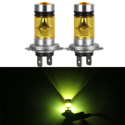 2x H7 100W High Power LED Fog Driving Light Bulbs 20SMD 3000K Yellow - Image 1 of 4