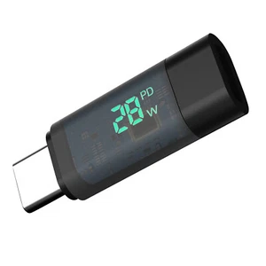 Type C Male To Type C Female Digital Display Adapter Charging Cable Detect Part - Zdjęcie 1 z 8