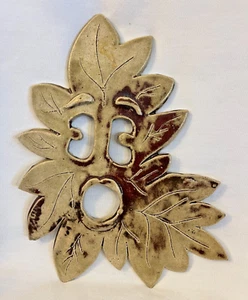 Máscara Hoja Verde Cara Jardín Bosque Cerámica Pared Placa Patio Arte Hecho a Mano - Imagen 1 de 5