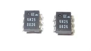 2 Pcs GE 4N25 Optocoupler Photo Transistor Dip-6 IC - Picture 1 of 1