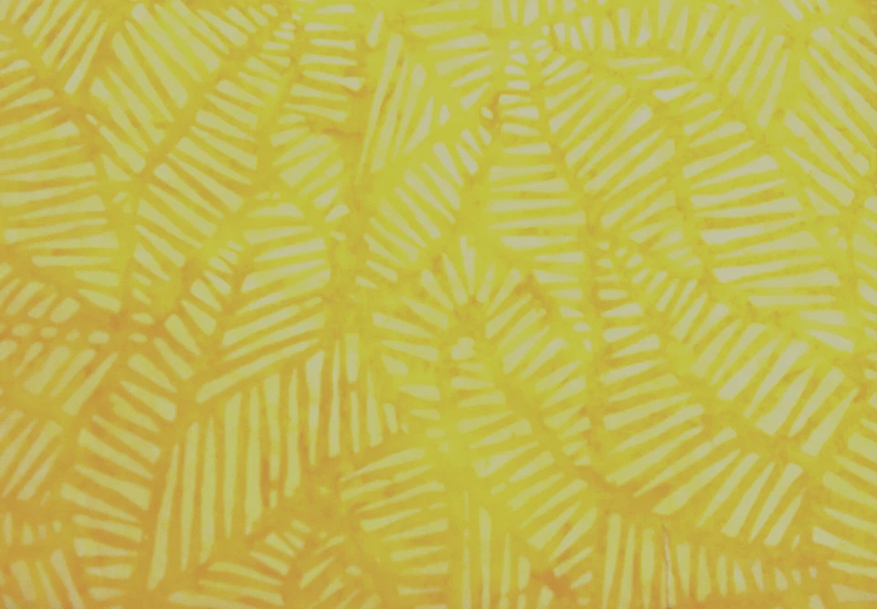 Moda   BATIKS #0042"  YELLOW FLORAL" BTY - Image 1 of 1