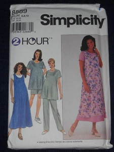 Maternity Top Dress Pants Shorts Misses size 6-10 Simplicity 8589 Sewing Pattern - Picture 1 of 2