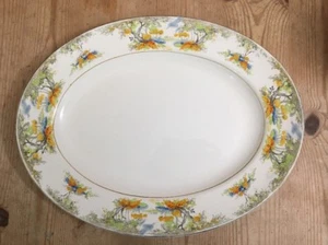 Plato de porcelana vintage Art Deco John Maddox - 36 cm - vítreo - Imagen 1 de 5