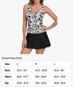 Badeanzug Ormark weiß XL schwarz Blumen - neu im Beutel - Bild 1 von 8