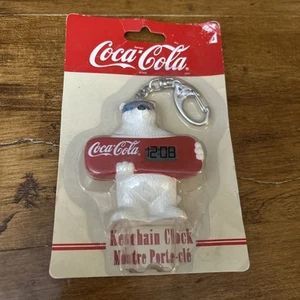 ML 1999 Coca-Cola Keychain Clock "Snow Board Bear" Collectible - Picture 1 of 3