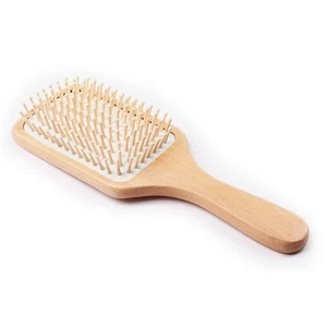 Holzpaddel Haarmassagekamm Bürste (weiß) Haarmassagekamm Massagekamm - Bild 1 von 3