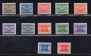 Eritrea Segnatasse n. 26/38 serie completa MNH - Picture 1 of 1