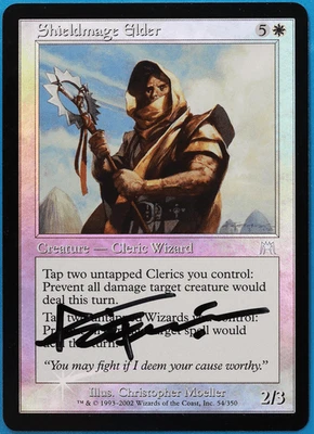 Shieldmage Elder FOIL Onslaught NM White Uncommon SIGNED CARD (505084) ABUGames - Image 1 of 2