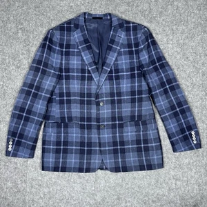 Lauren Ralph Lauren Leinenmischung Blazer Herren Größe 44” Brustumfang Blau Kariert Preppy - Bild 1 von 6