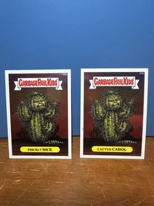 2014 Garbage Pail Kids Prickly Rick/Cactus Carol #60a/b - Chrome - Both! - Picture 1 of 2