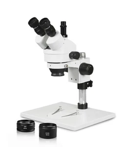 Parco 3,5X-90X Simul-Fokales trinokulares Zoom Stereo Mikroskop mit Säulenständer - Bild 1 von 4