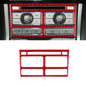 For Jaguar XF 09-11 Red Carbon Fiber Center Console Radio CD Panel Frame Cover - Picture 1 of 10