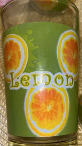 4 Vintage Retro 8oz Fruit Juice Lemon Print Glasses - Bild 1 von 3
